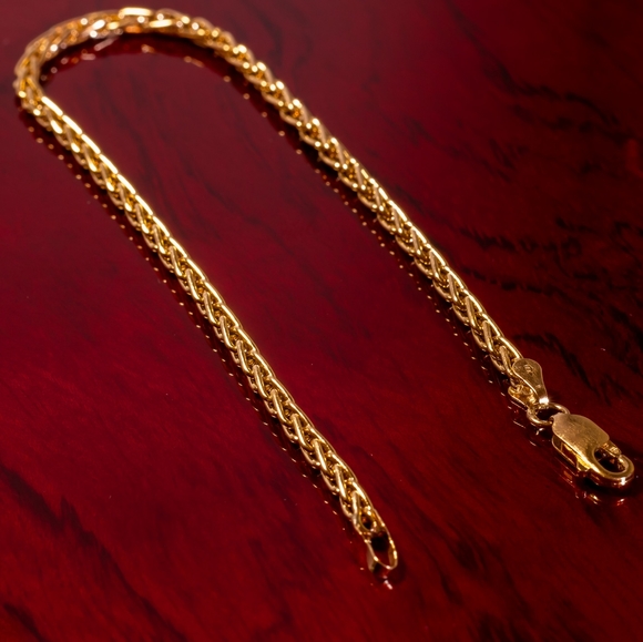 18k Gold Rope Bracelet Italy 9" - Picture 2 of 6